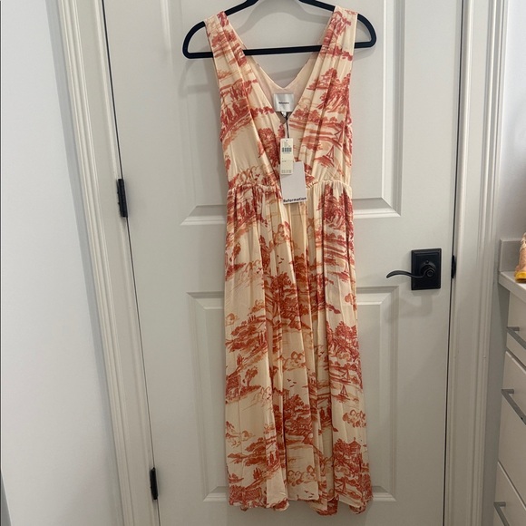 Reformation Dresses & Skirts - Reformation Farrah Sleeveless Red and Cream Patterned Dress